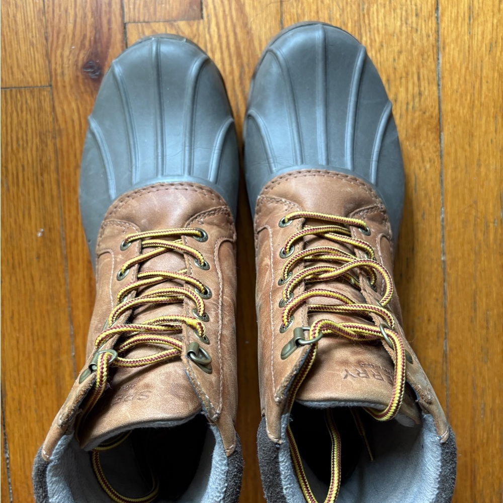 Sperry Brown and Gray Rain & Snow Boots